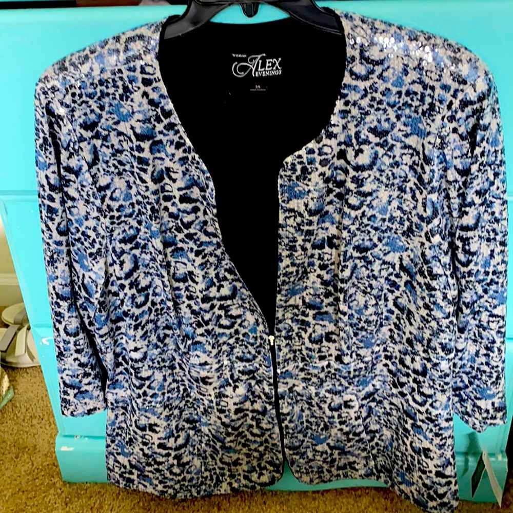 Alex Evenings 3X Sequin Jacket NWT Gorgeous